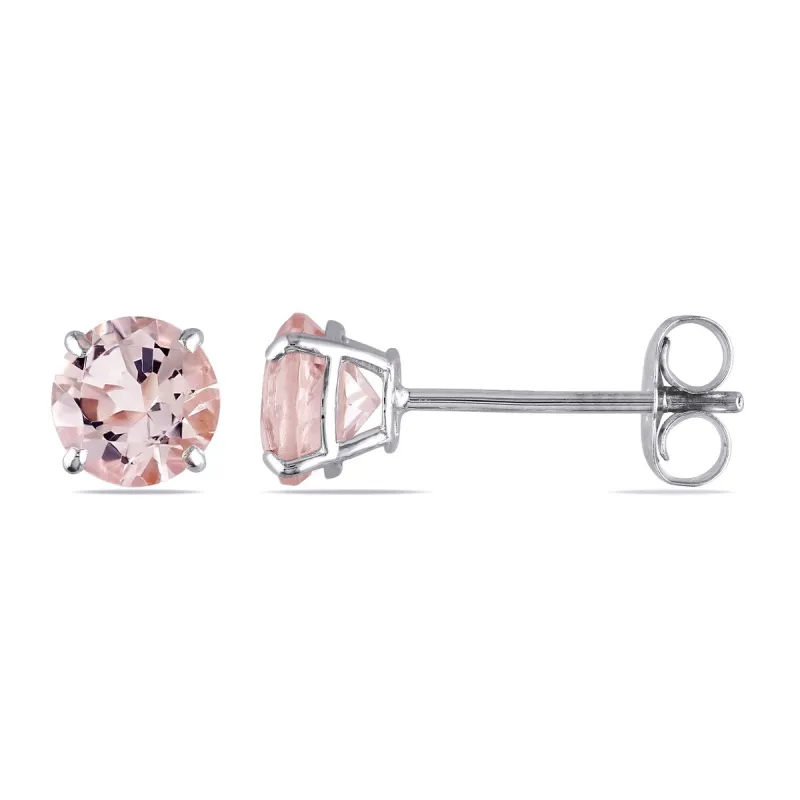 Miadora 14k White Gold 1ct TGW Morganite Stud Earrings sold by Zulily