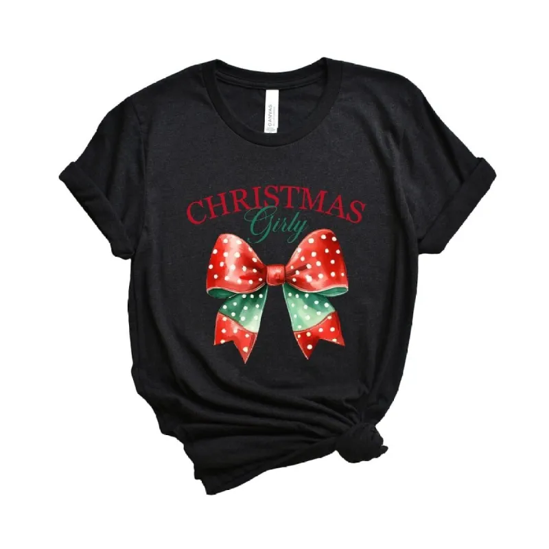 Coquette Christmas Girly Short Sleeve Tee sold by Zulily