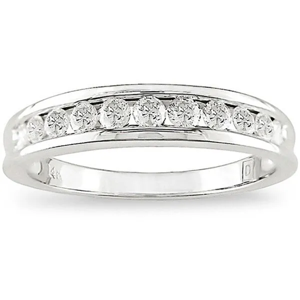 Miadora 14k White Gold 1/2ct TDW Channel-Set Diamond Anniversary Band sold by Zulily
