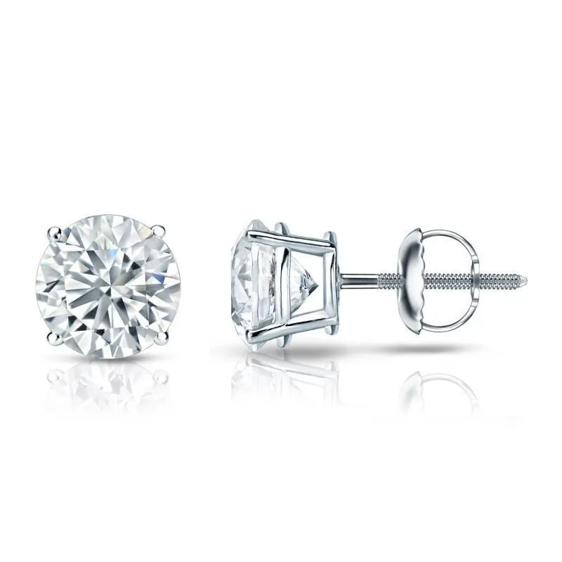 Auriya 18k Gold Certified 2.20 carat TW Round Diamond Stud Earrings sold by Zulily product image thumbnail 2