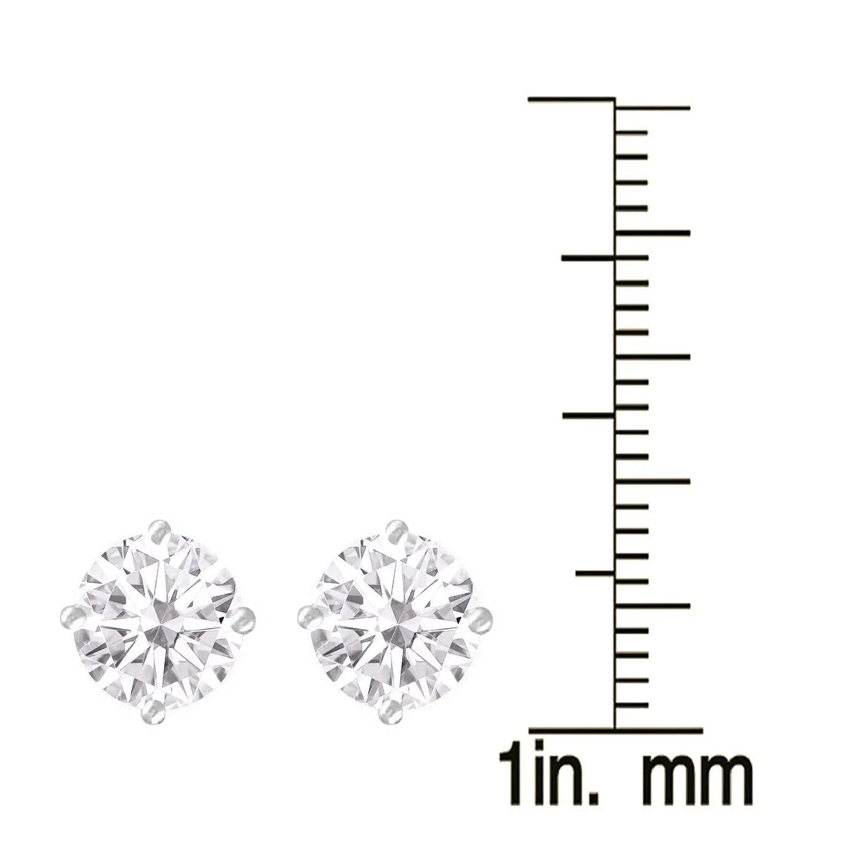 Sterling Silver with Natural White Topaz Stud Earring sold by Zulily product image thumbnail 3