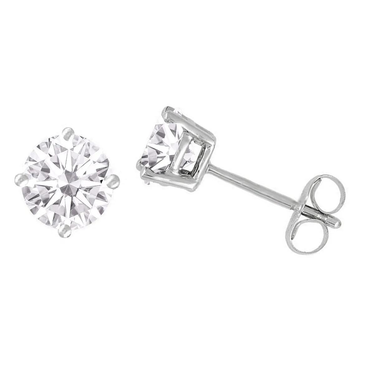 Sterling Silver with Natural White Topaz Stud Earring sold by Zulily product image thumbnail 2