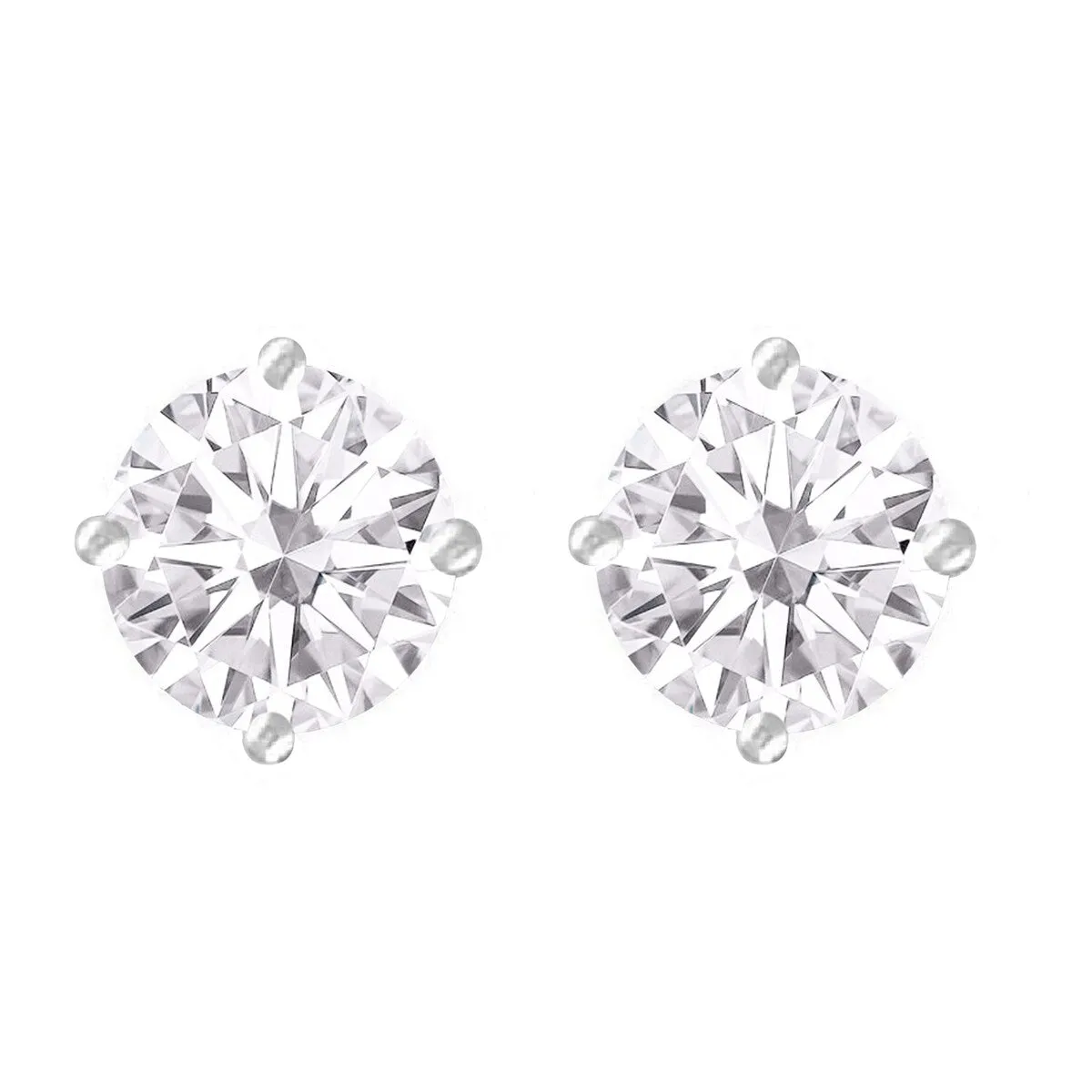 Sterling Silver with Natural White Topaz Stud Earring sold by Zulily