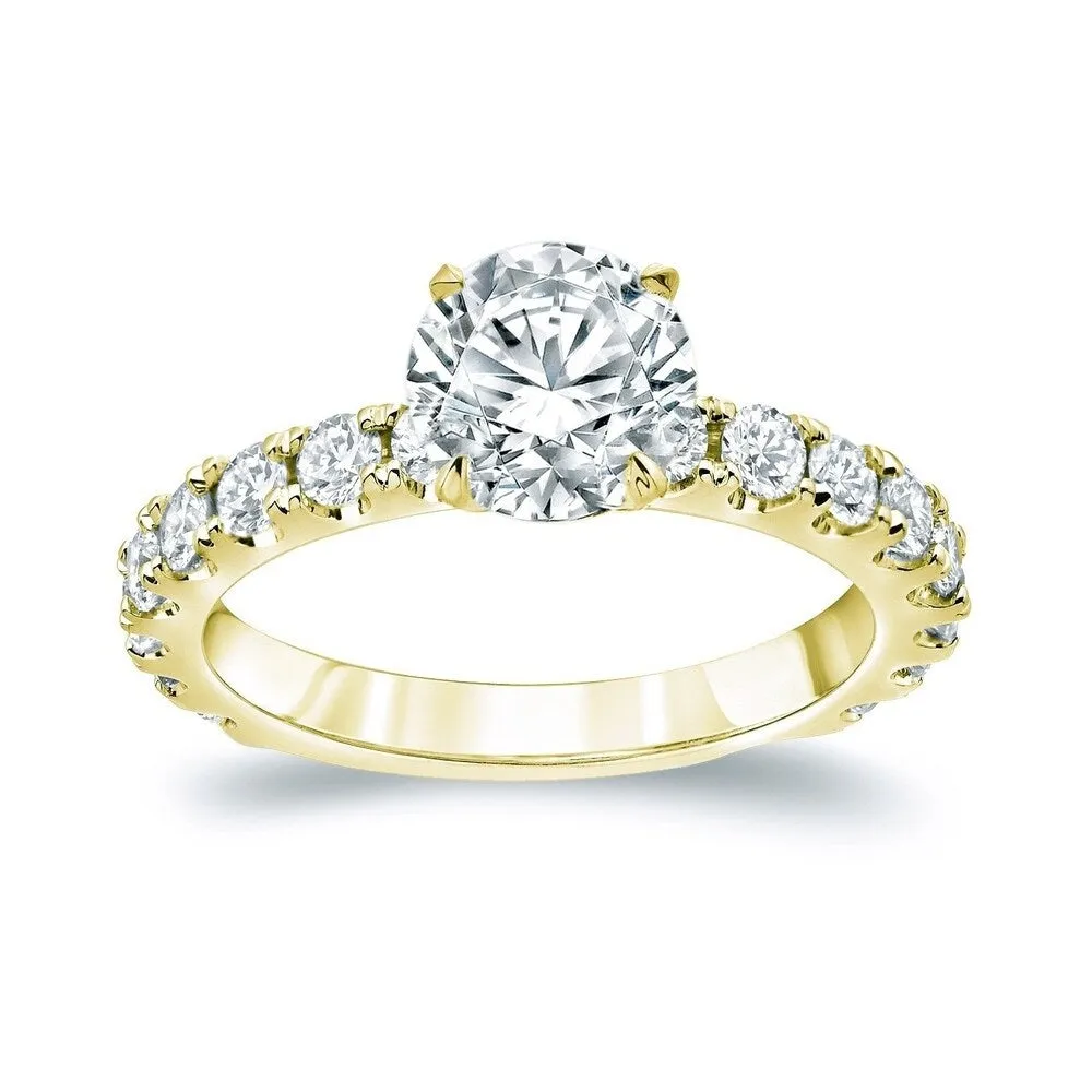 Auriya 14k Gold 2 1/2ctw Classic Round Diamond Engagement Ring sold by Zulily product image thumbnail 4