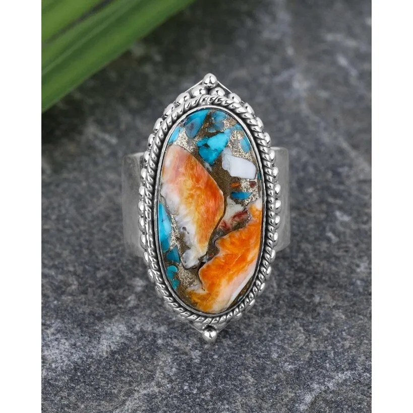 Turquoise Sterling Silver Statement Ring sold by Zulily product image thumbnail 4