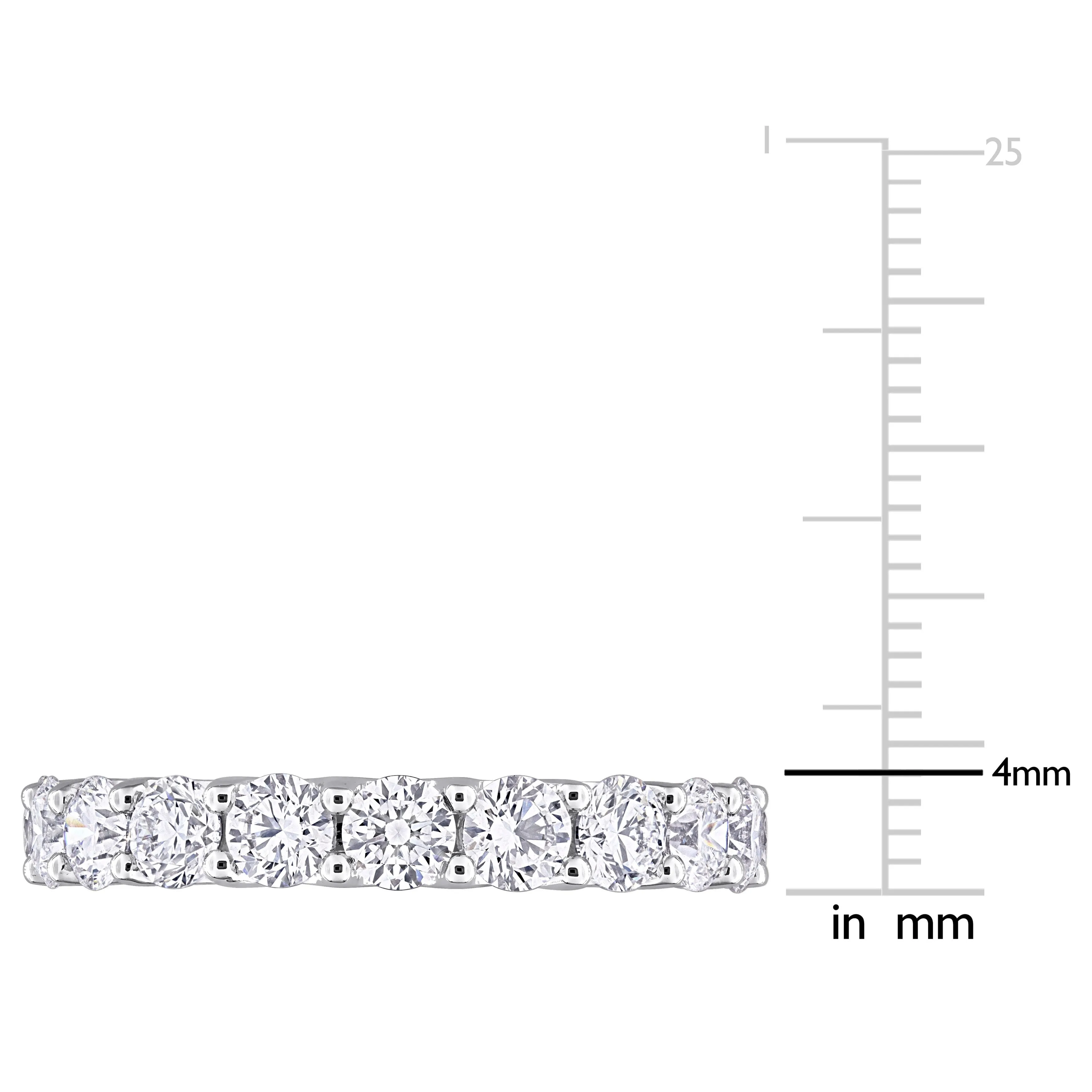 Created Forever 4ct TDW Lab-Grown Diamond and Tsavorite Accent Eternity Ring in 14k White Gold sold by Zulily product image thumbnail 4