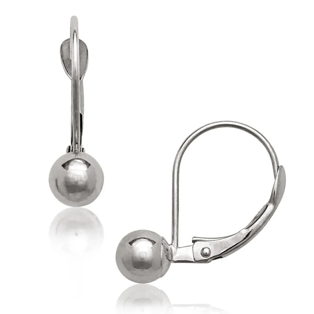 Curata 14k Yellow or White Gold 4x15mm Ball Stationary Lever Back Earrings sold by Zulily product image thumbnail 4