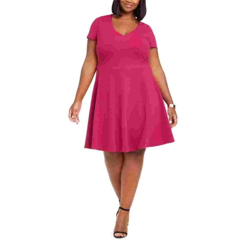 B Darlin Women's Trendy Plus Size Bow-Back Skater Dress Dark Purple Size 14 sold by Zulily