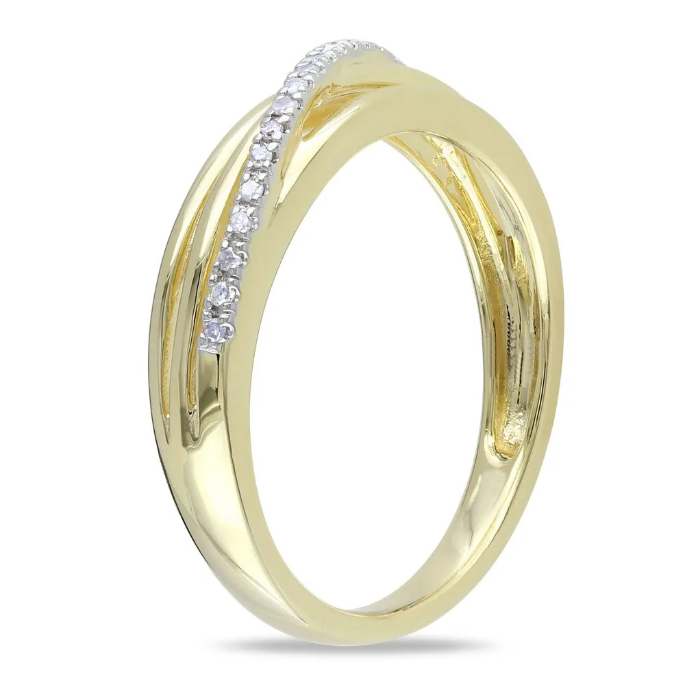1/6ct TDW Diamond Crossover Highway Ring in Sterling Silver by Miadora sold by Zulily product image thumbnail 3