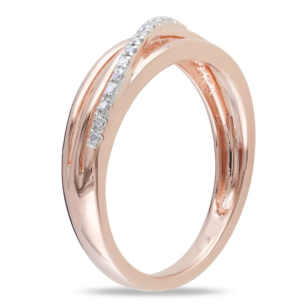 1/6ct TDW Diamond Crossover Highway Ring in Sterling Silver by Miadora sold by Zulily product image thumbnail 4