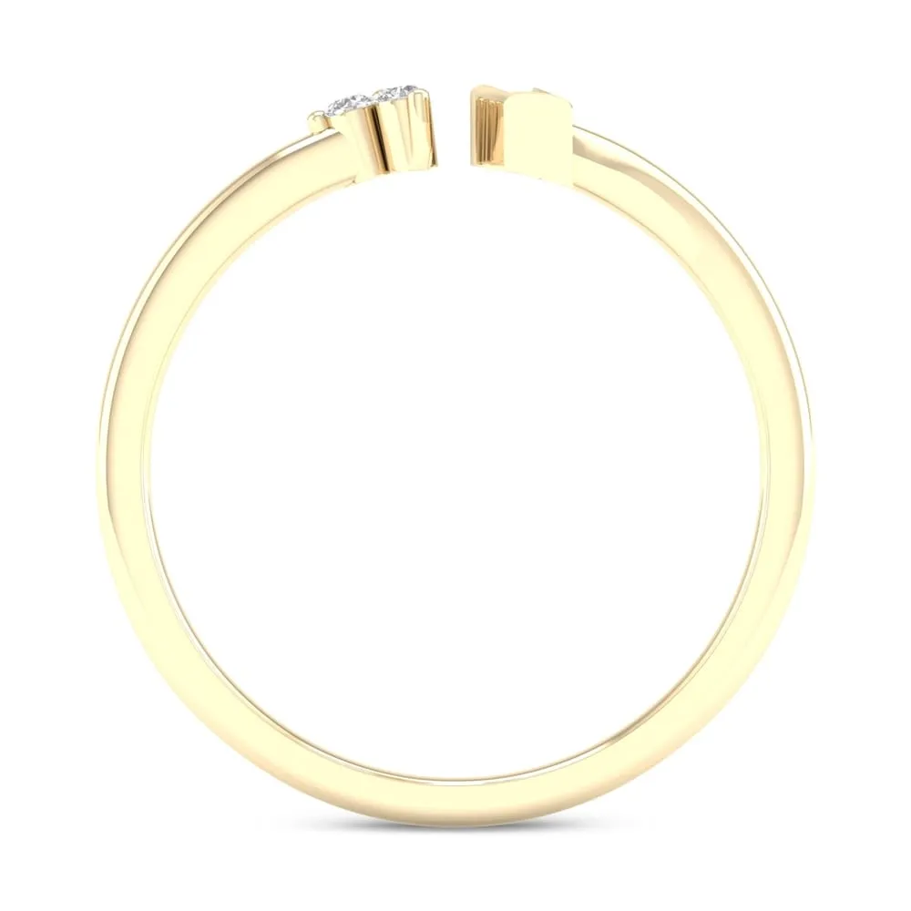 1/20ct TDW Diamond Wrap Open Ring in 10k Gold by De Couer sold by Zulily product image thumbnail 2