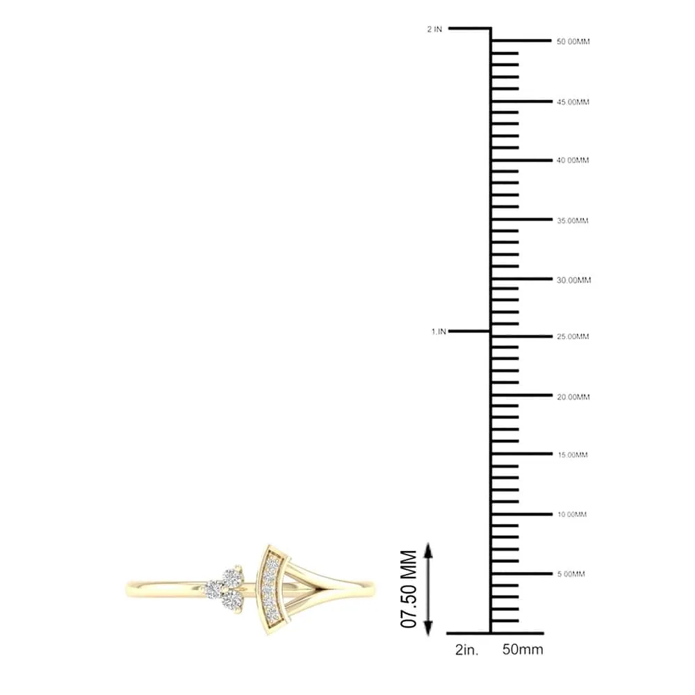 1/20ct TDW Diamond Wrap Open Ring in 10k Gold by De Couer sold by Zulily product image thumbnail 3