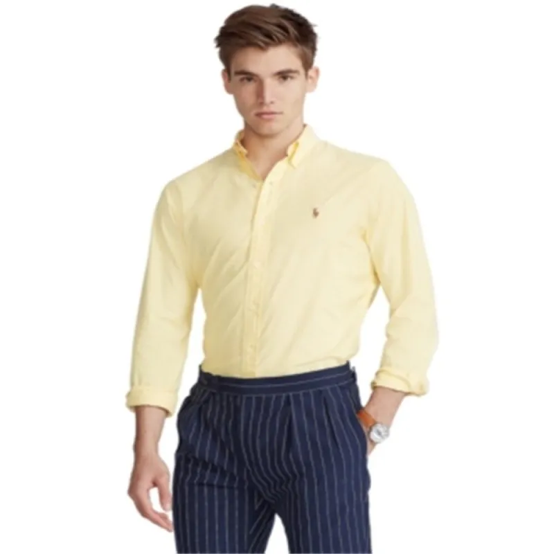 Ralph Lauren Men's Classic Fit Stretch Oxford Shirt Yellow Size XX-Large sold by Zulily