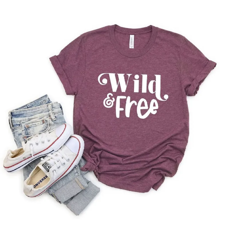 Wild and Free Words Short Sleeve Tee sold by Zulily