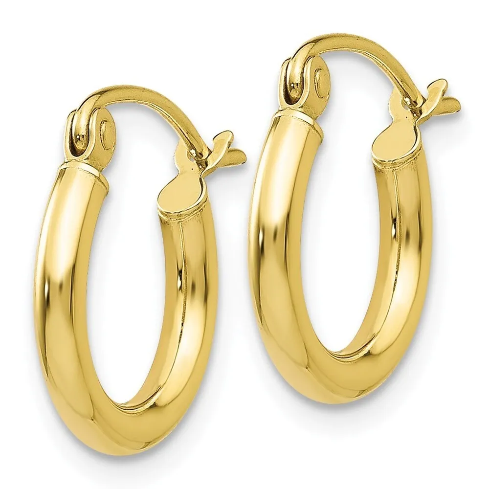 Curata 10k Yellow Gold 12x2mm Polished Classic Round Hoop Earrings sold by Zulily product image thumbnail 2