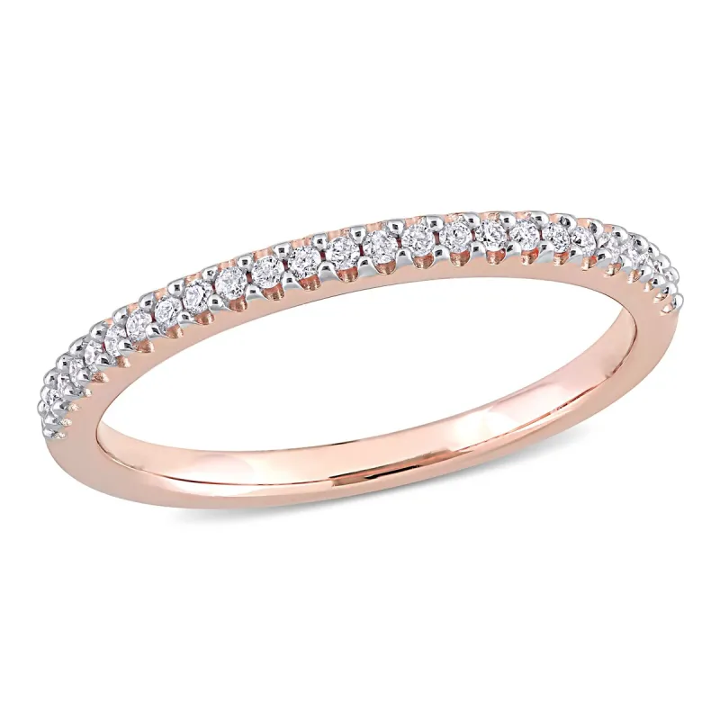 Miadora 14k Rose Gold 1/8ct TDW Diamond Stackable Eternity Band Ring sold by Zulily
