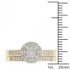 De Couer 14k Yellow Gold 1/3ct TDW Diamond Cluster Halo Bridal Set sold by Zulily