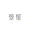 Auriya 14-karat Gold Lab Grown 0.90 carat TDW Princess Diamond Stud Earrings 4-Prong Martini Push-back sold by Zulily