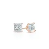 Auriya 14-karat Gold Lab Grown 0.90 carat TDW Princess Diamond Stud Earrings 4-Prong Martini Push-back sold by Zulily