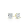 Auriya 14-karat Gold Lab Grown 0.90 carat TDW Princess Diamond Stud Earrings 4-Prong Martini Push-back sold by Zulily