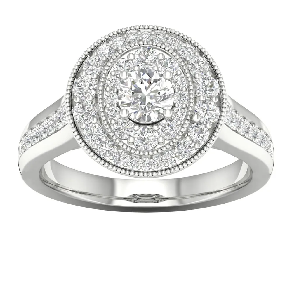 De Couer 14k Gold 1ct TDW Diamond Halo Engagement Ring sold by Zulily product image thumbnail 2