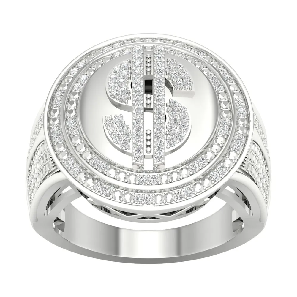 IGI Certified 1/3ct TDW Diamond Men's Ring in 10k Gold by De Couer sold by Zulily