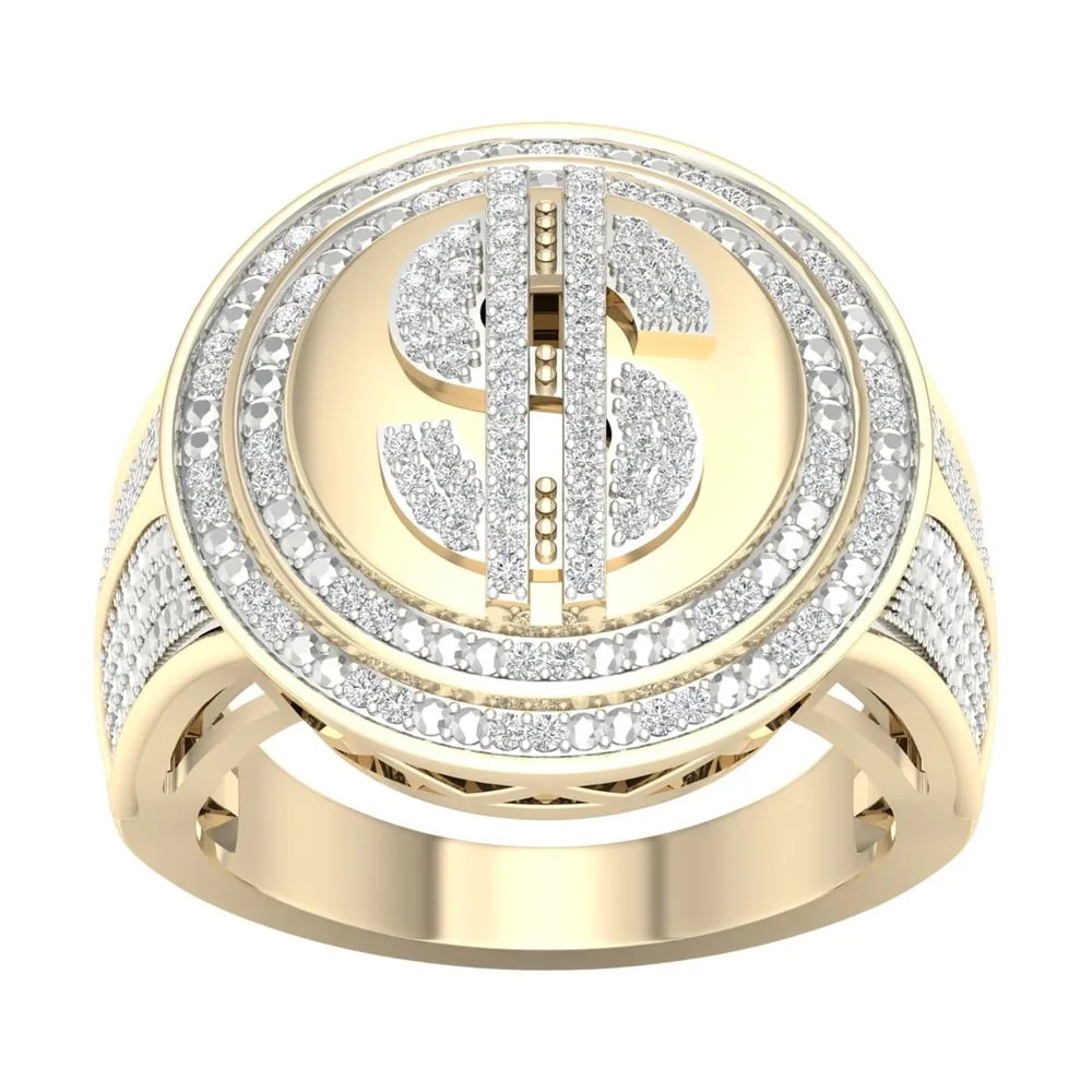 IGI Certified 1/3ct TDW Diamond Men's Ring in 10k Gold by De Couer sold by Zulily product image thumbnail 5