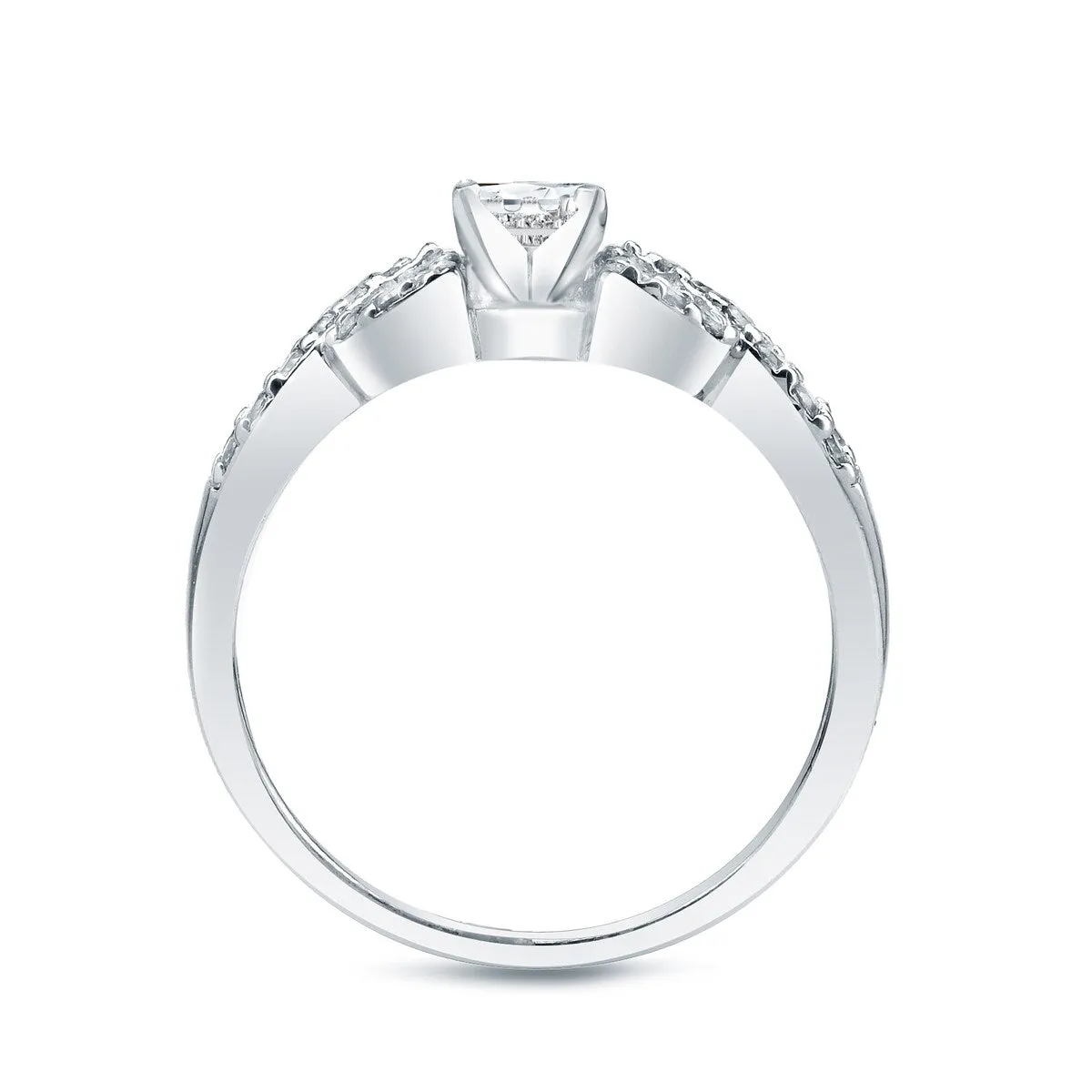 Auriya 3/5ctw Braided Twist Diamond Engagement Ring Set 14k Gold sold by Zulily product image thumbnail 5