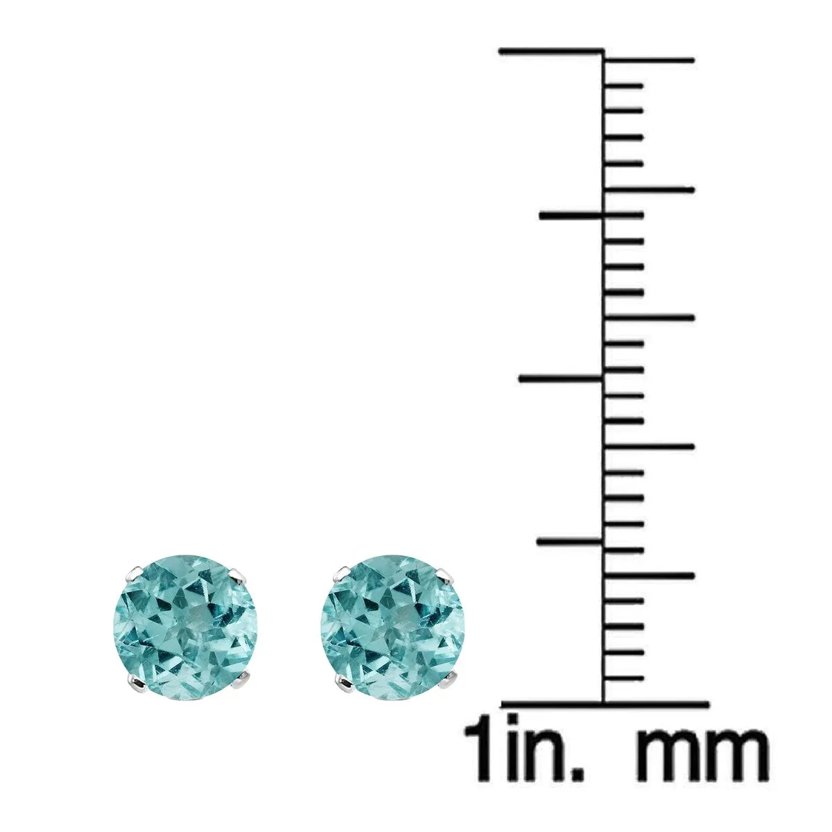 White Gold with Natural Apatite Stud Earring sold by Zulily product image thumbnail 3