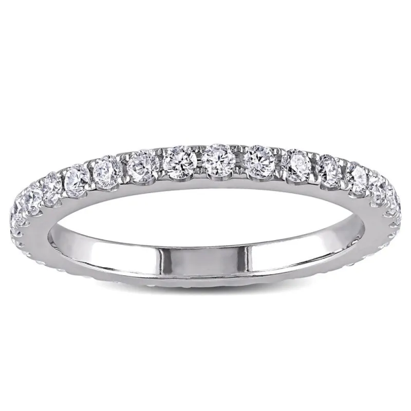 Miadora Signature Collection 14k White Gold 1 1/8ct TDW Diamond Eternity Ring sold by Zulily