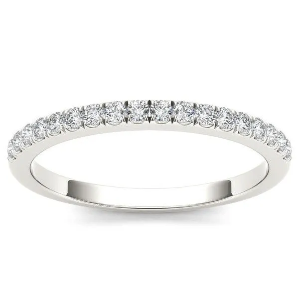 De Couer 10k White Gold 1/3ct TDW Diamond Comely Women's Wedding Band sold by Zulily