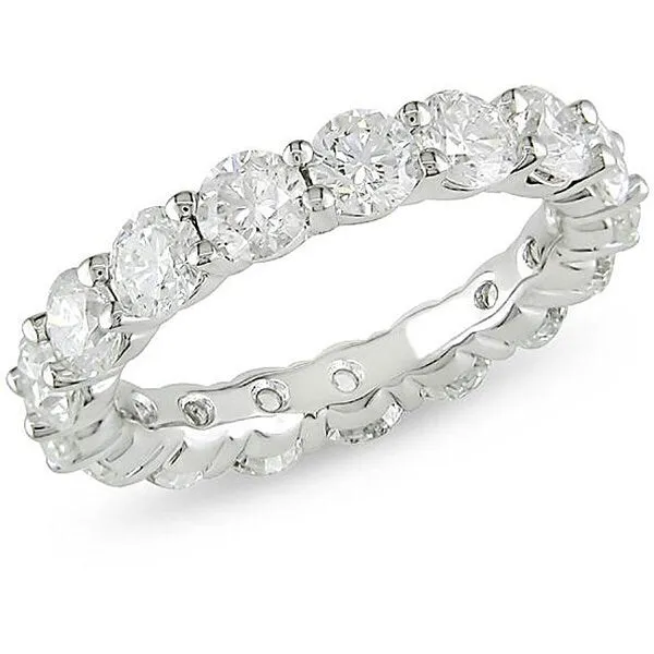 Miadora 18k White Gold 5ct TDW Diamond Eternity Ring (H-I, I1) sold by Zulily
