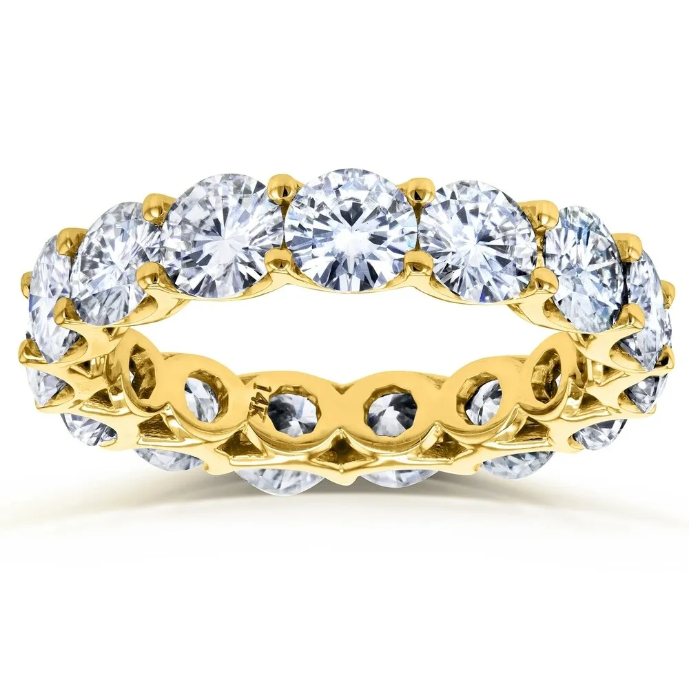 Annello by Kobelli 14k Gold 4 3/5ct TGW Round Brilliant-cut Prong-set Eternity Moissanite Wedding Band sold by Zulily product image thumbnail 5