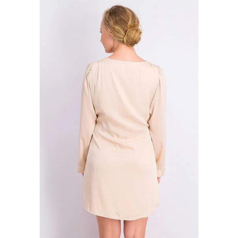 Leyden Women's Long-Sleeve Wrap Dress Brown Size Small sold by Zulily product image thumbnail 3