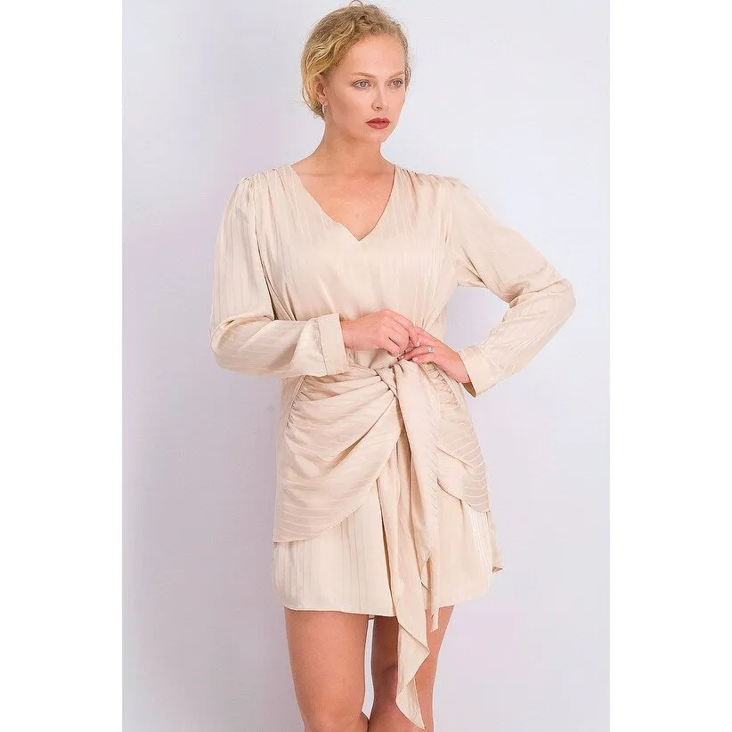 Leyden Women's Long-Sleeve Wrap Dress Brown Size Small sold by Zulily