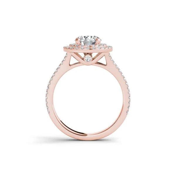 De Couer 14k Rose Gold 1 1/2ct TDW Diamond Double Halo Engagement Ring - Pink sold by Zulily product image thumbnail 3