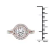 De Couer 14k Rose Gold 1 1/2ct TDW Diamond Double Halo Engagement Ring - Pink sold by Zulily