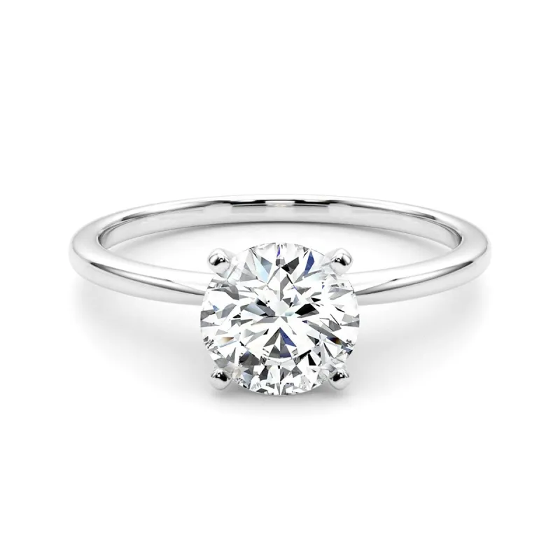 Auriya 14k Gold 1/2ctw Round Solitaire Lab Grown Diamond Engagement Ring 4-Prong Basket sold by Zulily