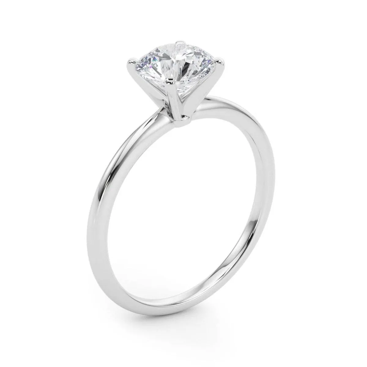 Auriya 14k Gold 1/2ctw Round Solitaire Lab Grown Diamond Engagement Ring 4-Prong Basket sold by Zulily product image thumbnail 3