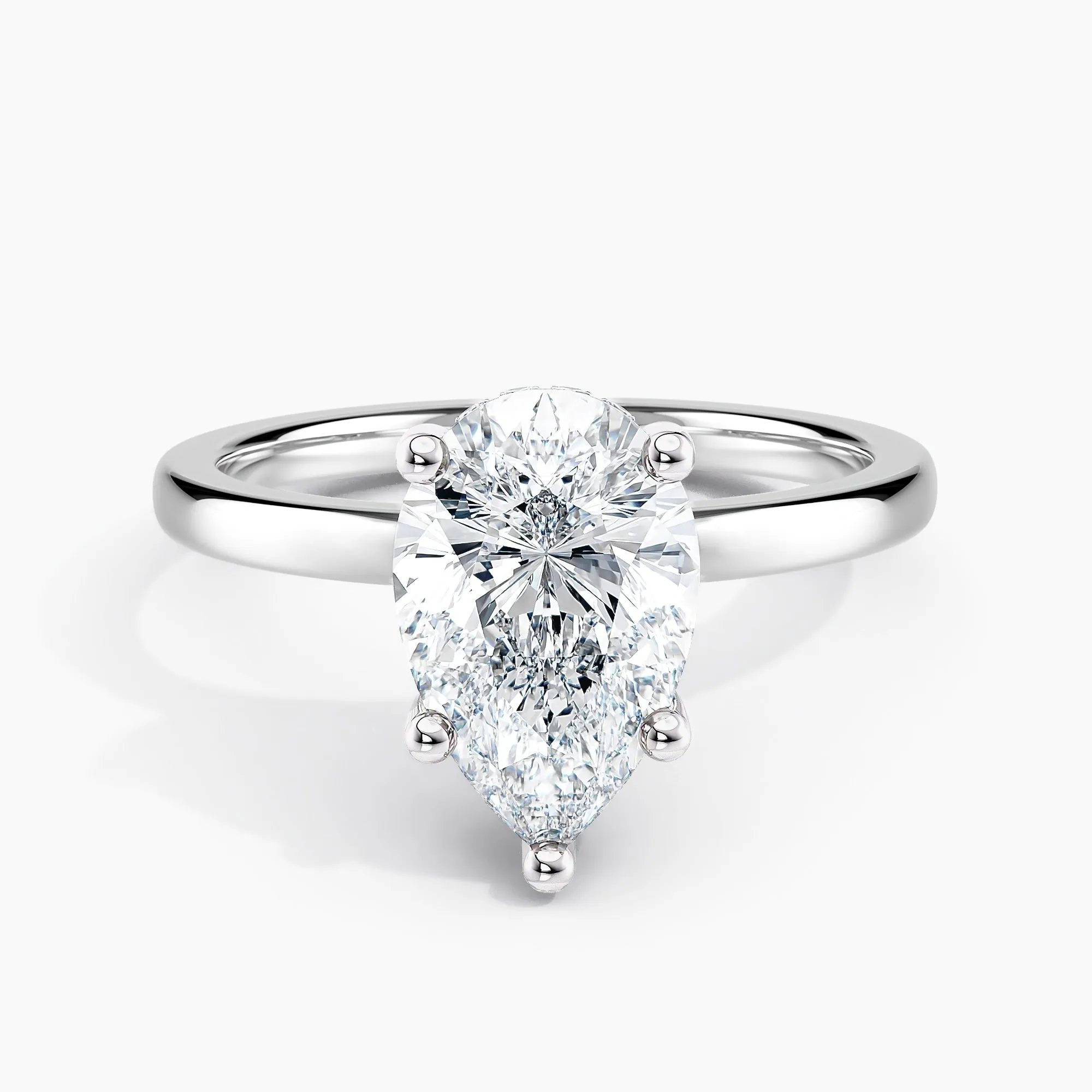 Auriya 14k Gold 0.90ctw Pear Shaped Hidden-Halo Lab Grown Diamond Engagement Ring sold by Zulily