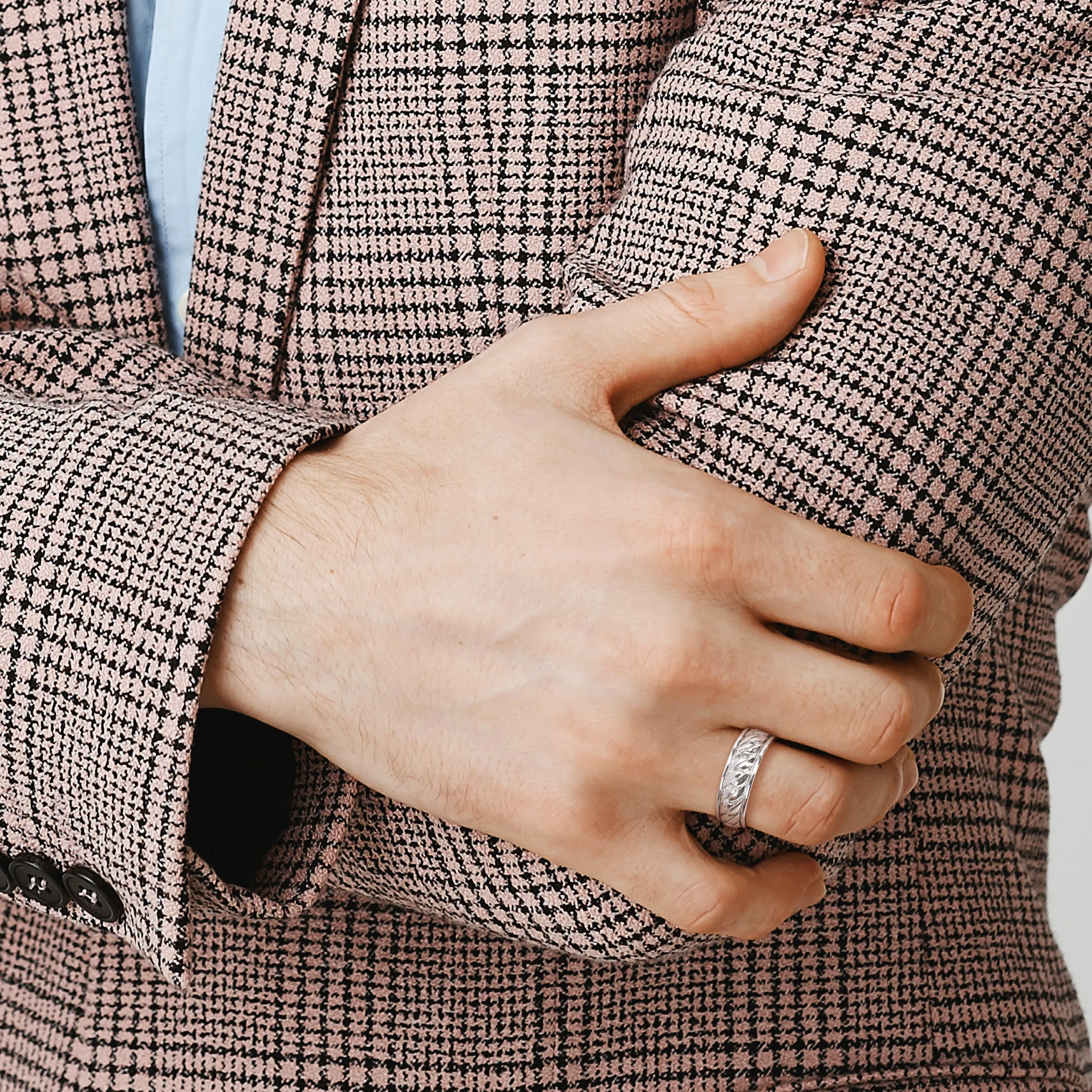 Miadora Ribbed Design Mens Ring in Sterling Silver sold by Zulily product image thumbnail 5