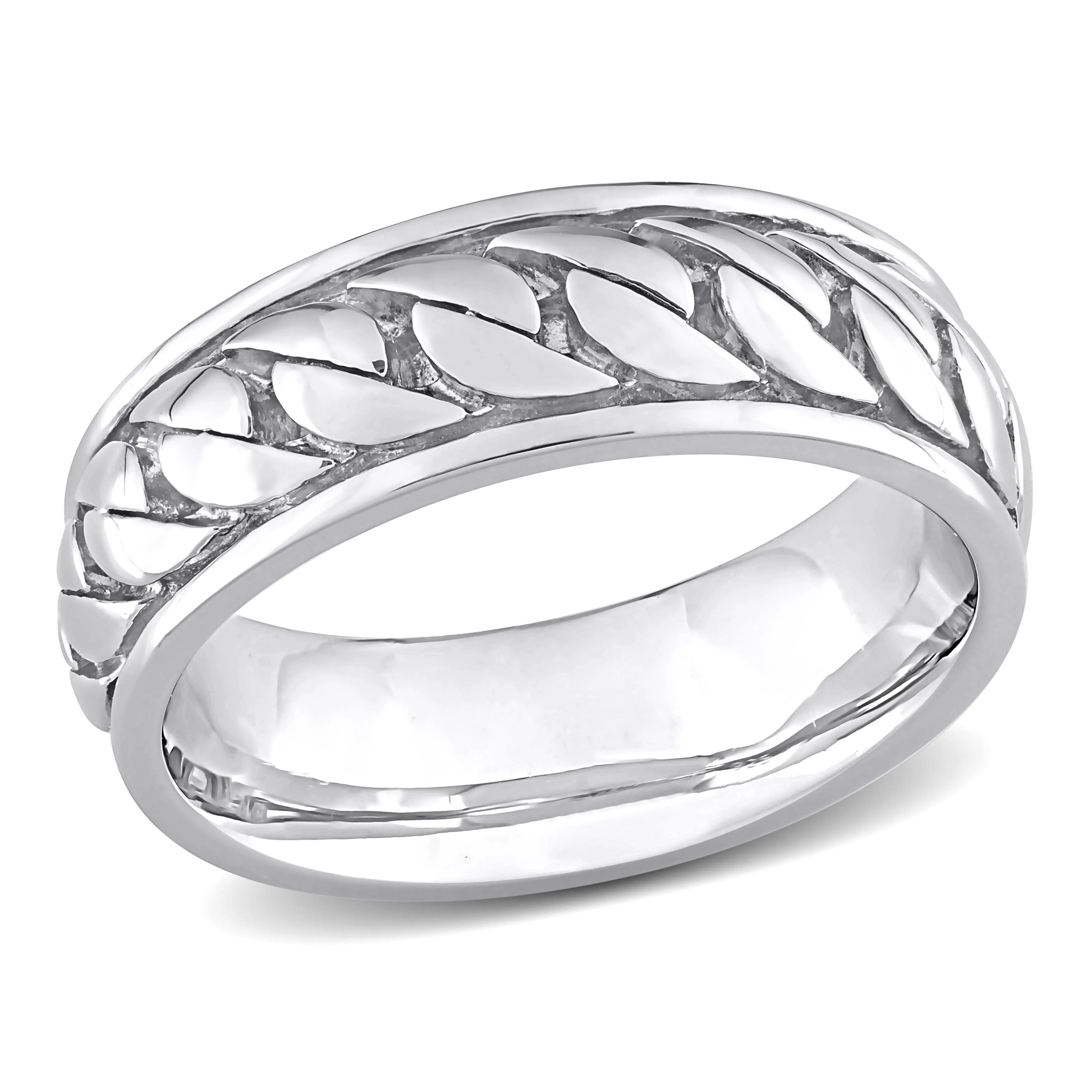 Miadora Ribbed Design Mens Ring in Sterling Silver sold by Zulily