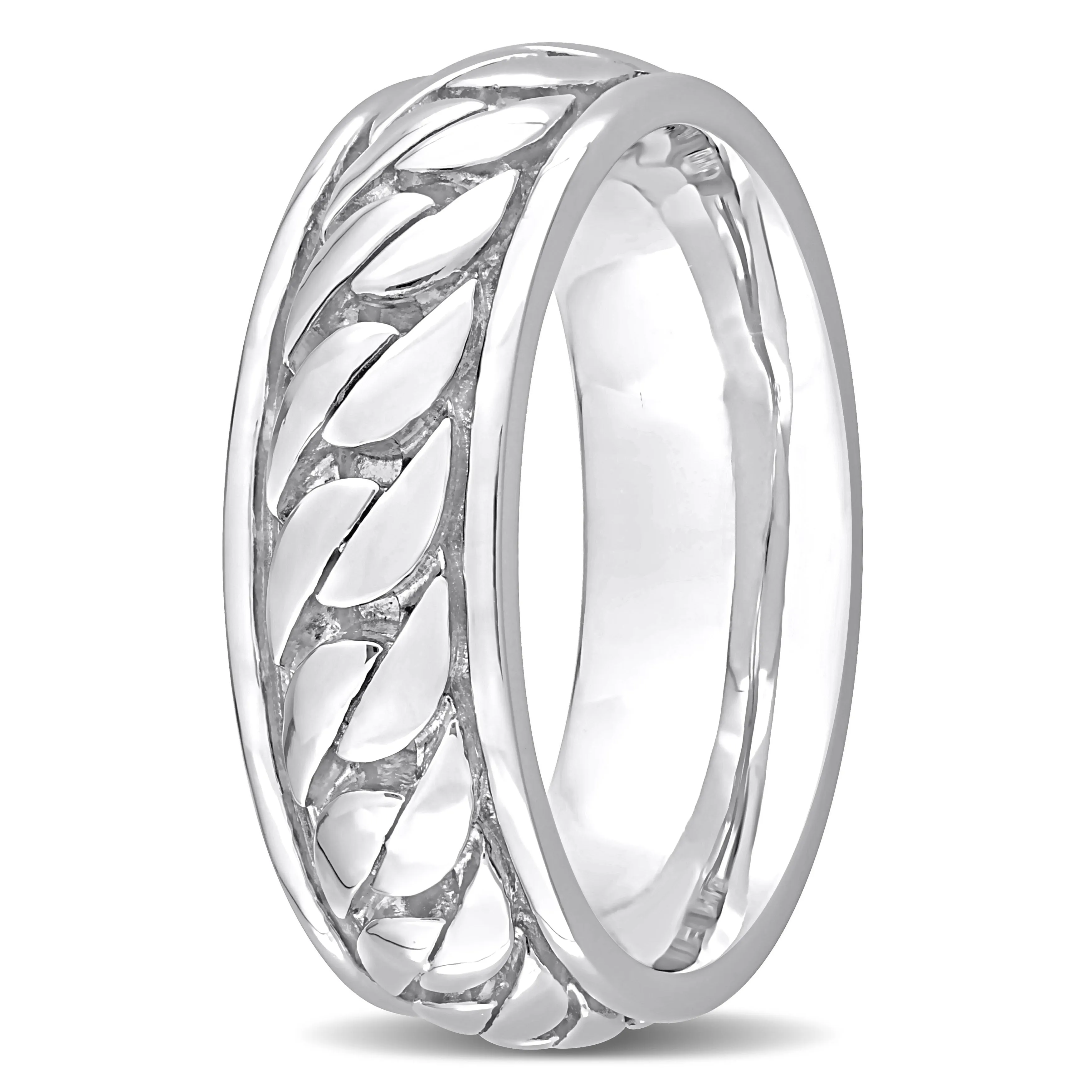 Miadora Ribbed Design Mens Ring in Sterling Silver sold by Zulily product image thumbnail 2