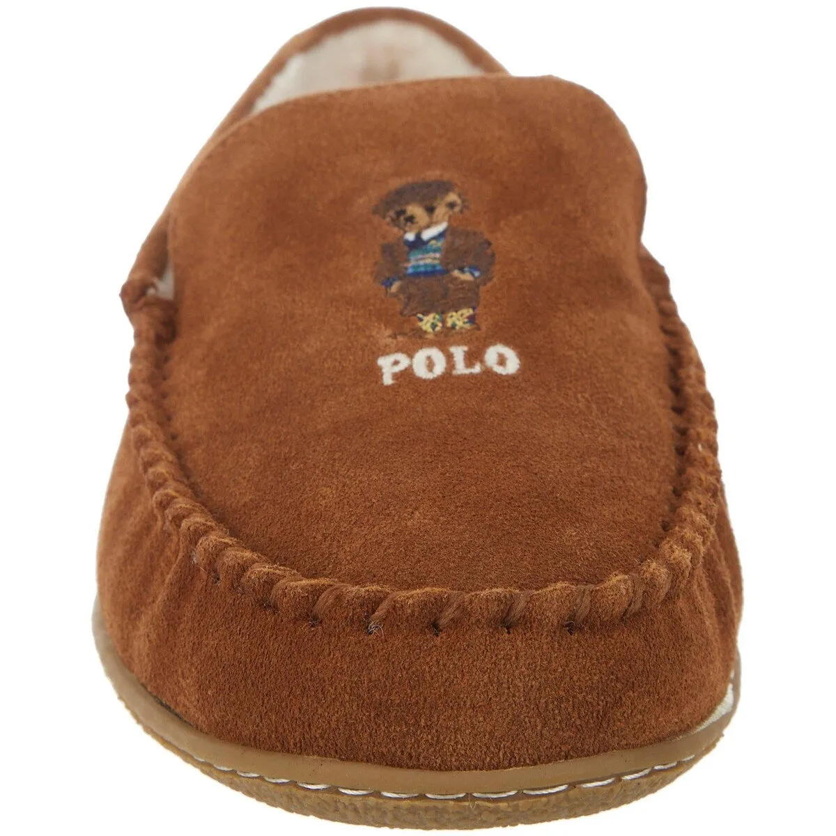 Ralph Lauren Men's Collins Bear Memory Foam Moccasin Slippers Brown sold by Zulily product image thumbnail 3