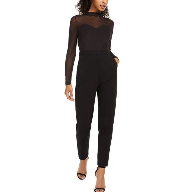 French Connection Women's Long Sleeve Straight Leg Evening Jumpsuit Black Size 4 sold by Zulily