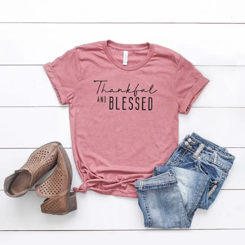 Thankful and Blessed Short Sleeve Tee sold by Zulily