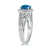 Auriya Modern 1 3/8ct Swiss Blue Topaz and Halo Diamond Engagement Ring 1/2cttw 14k Gold sold by Zulily