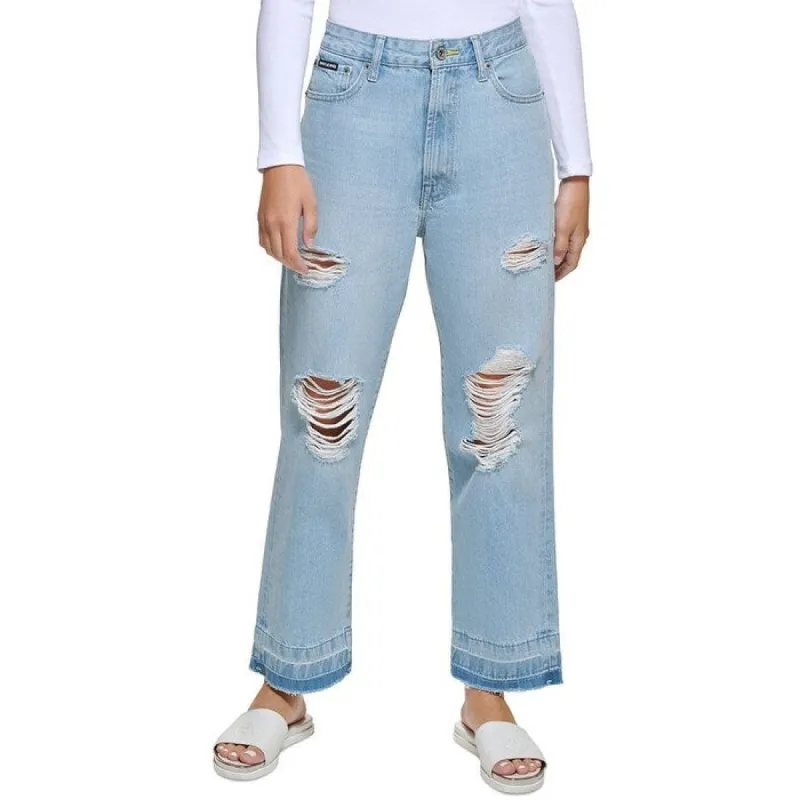 DKNY Women's Kent High Rise Straight Leg Jeans Blue Size 32 sold by Zulily