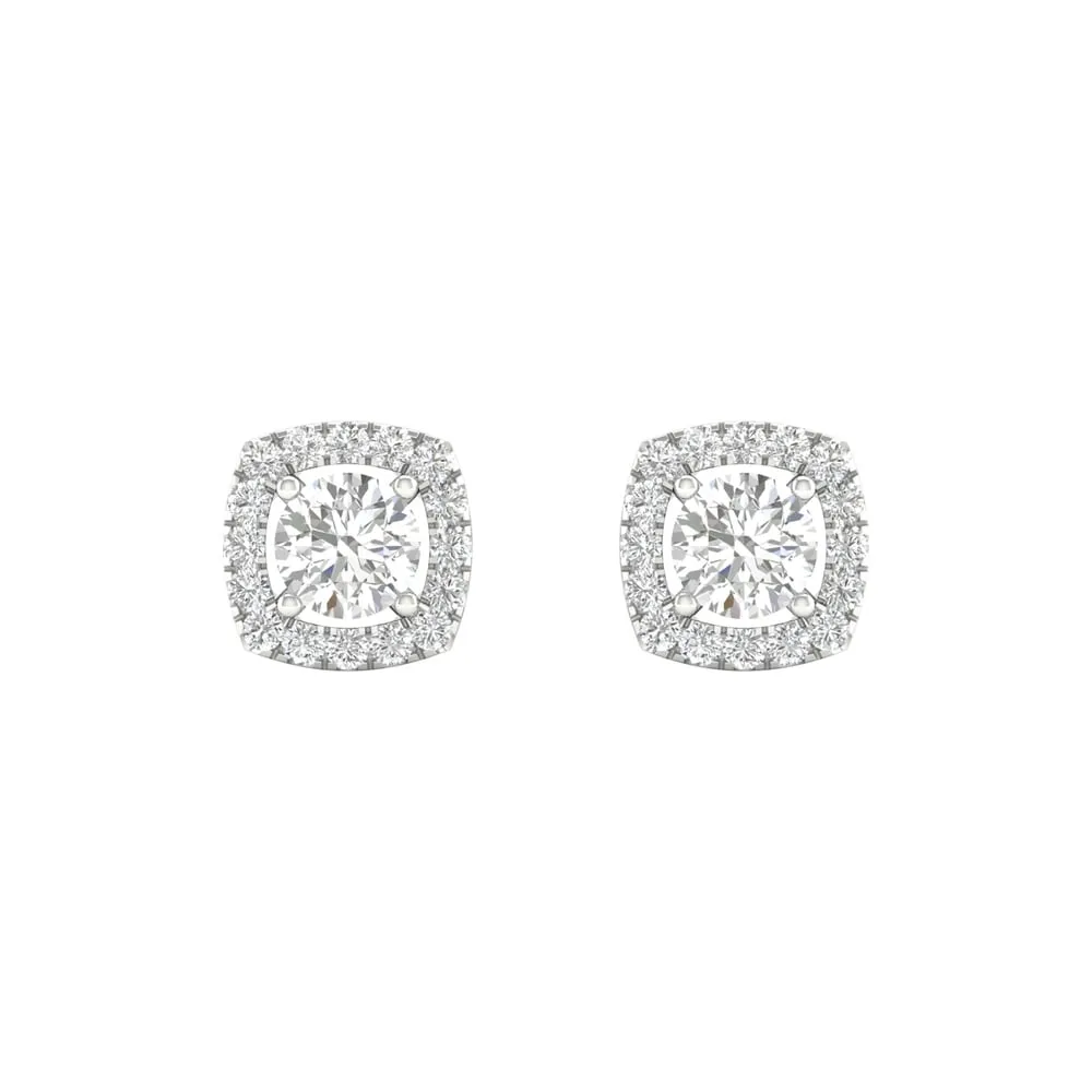 Tiny Diamond Halo Earrings in 1/3ctw 10k Gold by De Couer sold by Zulily product image thumbnail 4