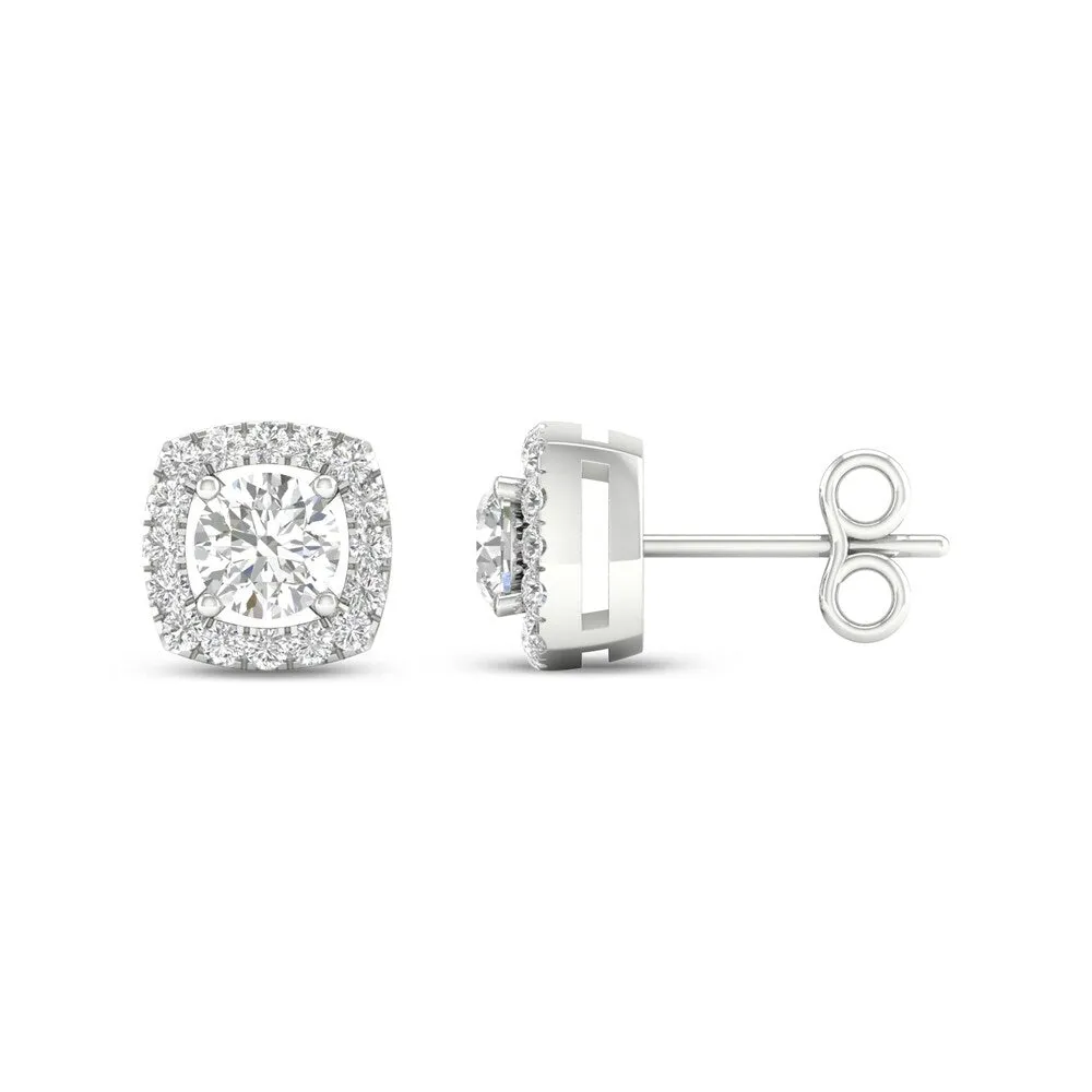Tiny Diamond Halo Earrings in 1/3ctw 10k Gold by De Couer sold by Zulily product image thumbnail 5